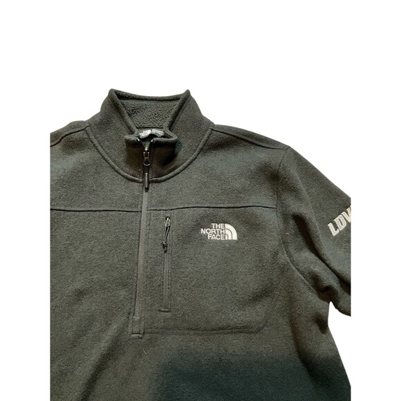North Face Quarter Zip Up Sweater/Fleece Top Size Large Men’s Logo - Picture 2 of 7